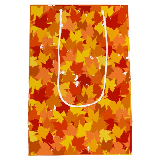 Esdoorn herfstbladeren medium cadeauzakje (Achterkant)