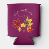  esdoorn laat diep rood achter - bruiloft blikjeskoeler (Voorkant)