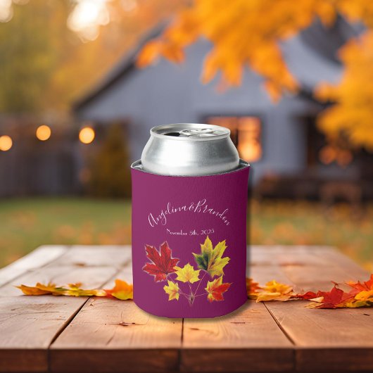  esdoorn laat diep rood achter - bruiloft blikjeskoeler