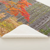 Esdoorn met herfstkleuren sherpa deken (3/4)