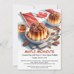 Esdoorn & Pecan Pie Watercolor Design Canada Dag Kaart