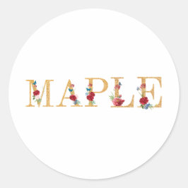 Esdoorn Ronde Sticker