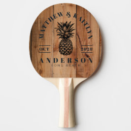 Esdoorn Ruw Gesneden Tropische Ananas Trouwkam Tafeltennisbatje