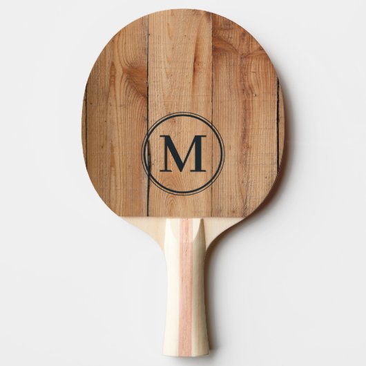 Esdoorn ruwe snede monogram tafeltennisbatje (Achterkant)