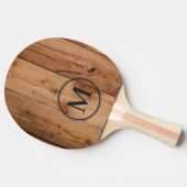Esdoorn ruwe snede monogram tafeltennisbatje (Zijkant)
