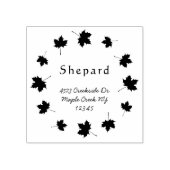 esdoorn verlaat grens aangepaste bruiloft retour a rubberstempel (Afrduk)