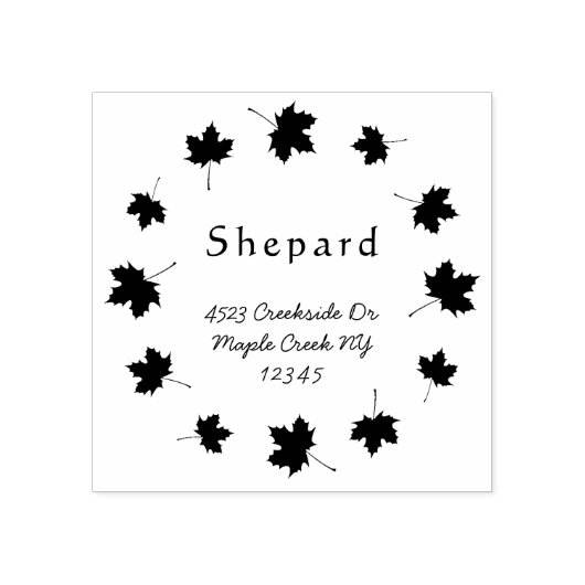 esdoorn verlaat grens aangepaste bruiloft retour a rubberstempel (Afrduk)