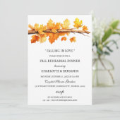 esdoorn verlaat Herfst herfst thema repetitie dine Kaart (Staand voorkant)