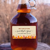 Esdoorn verlaat rand Esdoorn siroop product label