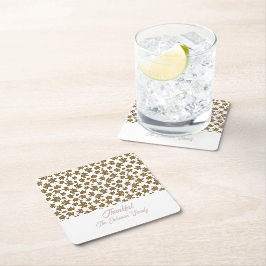 esdoorn vertrekt dankbaar Thanksgiving brunch dine Kartonnen Onderzetters (Insitu)