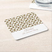 esdoorn vertrekt dankbaar Thanksgiving brunch dine Kartonnen Onderzetters (Schuin)