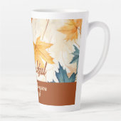 esdoorn vertrekt dankbaar Thanksgiving brunch dine Latte Mok (Rechts)