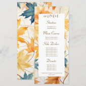 esdoorn vertrekt dankbaar Thanksgiving brunch dine Menu (Voorkant / Achterkant)