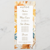 esdoorn vertrekt dankbaar Thanksgiving brunch dine Menu (Voorkant)