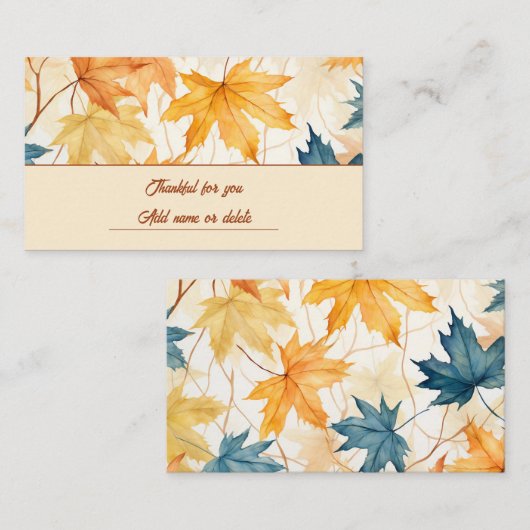 esdoorn vertrekt dankbaar Thanksgiving brunch dine Plaatskaartje (Voorkant / Achterkant)