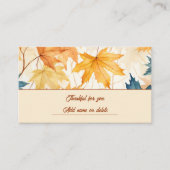 esdoorn vertrekt dankbaar Thanksgiving brunch dine Plaatskaartje (Voorkant)