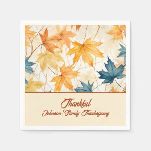 esdoorn vertrekt dankbaar Thanksgiving brunch dine Servet