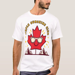 Esdoorn Zonneschijn Club Canada Mooie Zomer T-Shir T-shirt