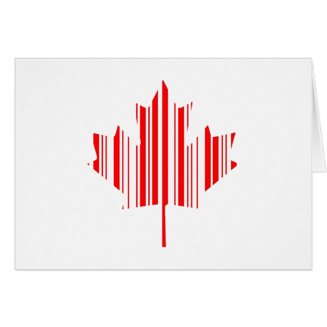 ESDOORNBLAD BARCODE CANADA VLAG Barcode Patroon (Voorkant Horizontaal)