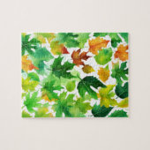 esdoornblad bloemenherfstbladeren legpuzzel (Horizontaal)