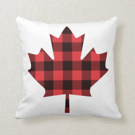 Esdoornblad Buffalo Plaid Rutpatroon Kussen