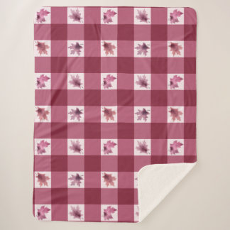 Esdoornblad Buffalo Plaid Sherpa Dekbed Deken