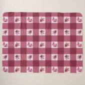 Esdoornblad Buffalo Plaid Sherpa Dekbed Deken (Voorkant (horizontaal))