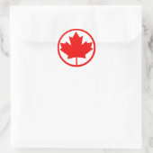 Esdoornblad Canada Ronde Sticker (Tas)