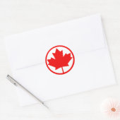 Esdoornblad Canada Ronde Sticker (Envelop)