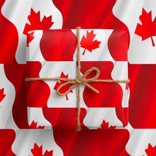 Esdoornblad Canada Vlag Cadeaupapier