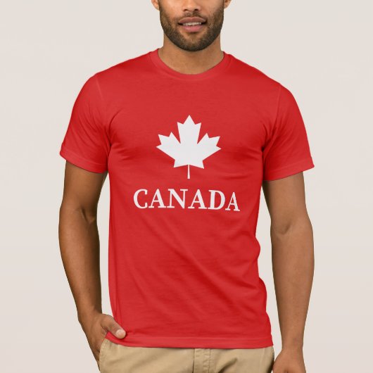 Esdoornblad Canadese Vlag Canada T-shirt (Voorkant)