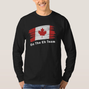 Esdoornblad Canadese Vlag Op De Eh Team Canada Dag T-shirt