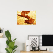 Esdoornblad Canvasprint Poster (Thuiskantoor)