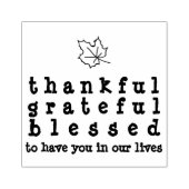 esdoornblad dankbare dankbare gezegende Thanksgivi Rubberstempel (Afrduk)