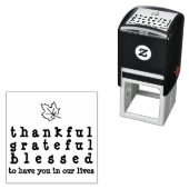 esdoornblad dankbare dankbare gezegende Thanksgivi Zelfinktende Stempel (In situ)