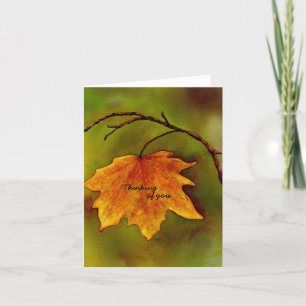Esdoornblad Denk Aan Jou Kaart