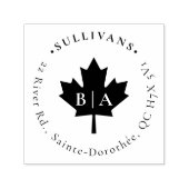 esdoornblad elegante namen Initialen retouradres Zelfinktende Stempel (Design)