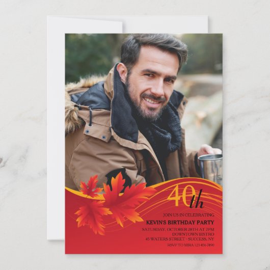 Esdoornblad Foto Kaart (Voorkant)