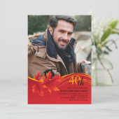 Esdoornblad Foto Kaart (Staand voorkant)