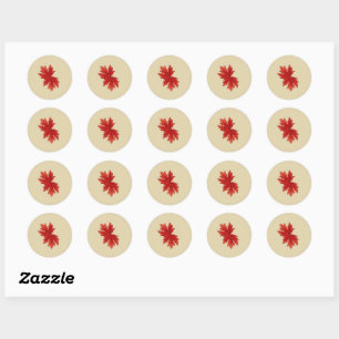 Esdoornblad Herfst Kleurenpalet Bullet Ronde Sticker