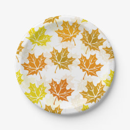 Esdoornblad Herfstbladeren Herfst Loof Thanksgivin Papieren Bordje