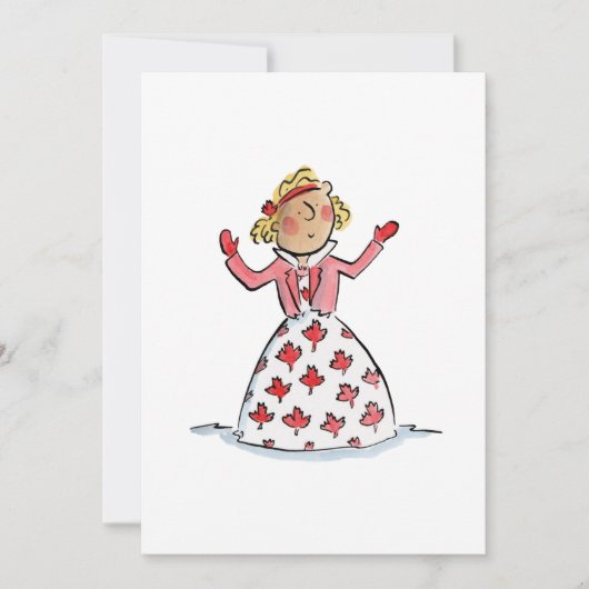 esdoornblad-jurk kaart (Voorkant)