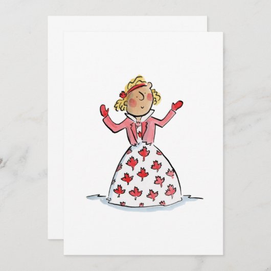 esdoornblad-jurk kaart (Voorkant / Achterkant)