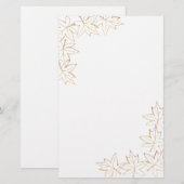 esdoornblad-kantplantage briefpapier (Voorkant / Achterkant)