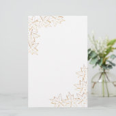 esdoornblad-kantplantage briefpapier (Staand voorkant)