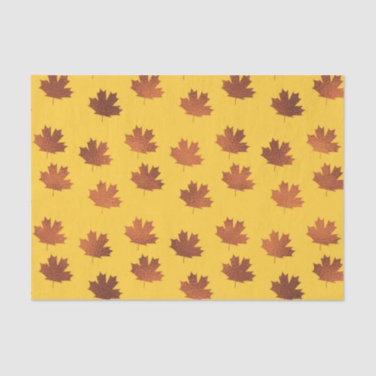Esdoornblad (ontwerp 38 geel/Sinaasappel serie) Tissuepapier (Voorkant)