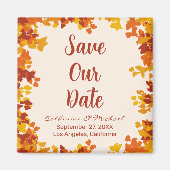 Esdoornblad Oranje Terracotta Herfst Save The Date Magneet (Voorkant)