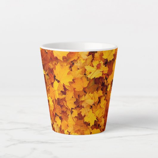 Esdoornblad Patroon-25877 Latte Mok (Voorkant)