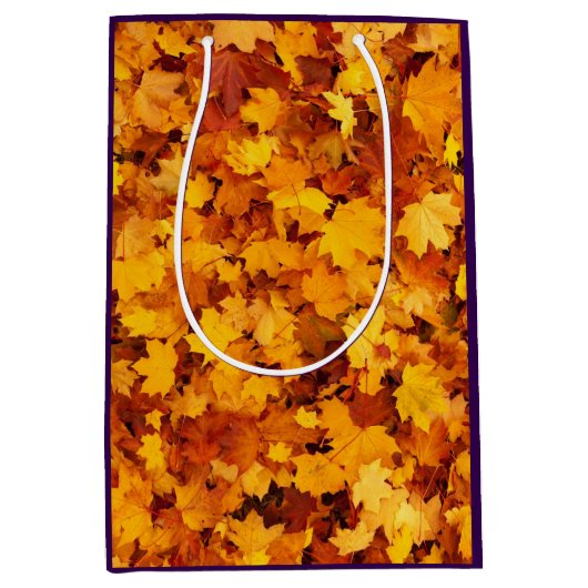 Esdoornblad Patroon-25877 Medium Cadeauzakje (Voorkant)