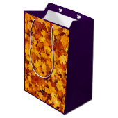 Esdoornblad Patroon-25877 Medium Cadeauzakje (Achterkant Gekanteld)